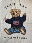 NOWY NOS RZADKI! RALPH LAUREN *Polo BEAR RĘCZNIK PLAŻOWY Flaga Sweter Jeansy Vintage