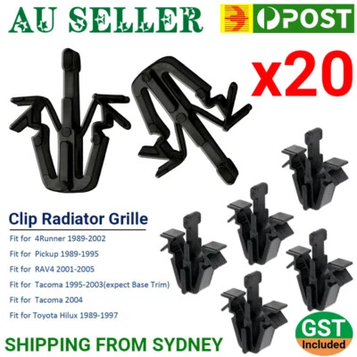 20x Grille Clips For Toyota Hilux 1988-2004 Most Models 90467-12040 9046712040 - image 1 of 4