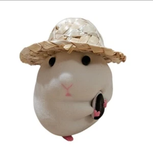 Cute Chubby Hamster Dashboard Desk Pet Decoration Hat Sunflower Seed Adorable - Picture 1 of 3