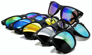UNISEX Retro Sunglasses WayFare color lens mirror transparent reflective vintage