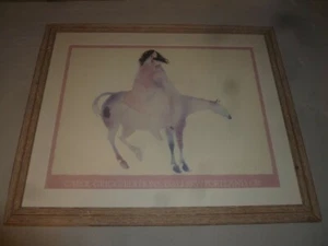 FRAMED VINTAGE CAROL GRIGG PRINT LITHOGRAPH EDITIONS GALLERY INDIAN PRINCESS ART - Picture 1 of 5