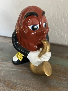 Vintage California Raisins w/ Saxaphone 6" Ceramic Coin Piggy Bank - Picture 1 of 6