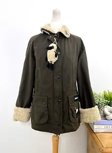 New BARBOUR x SHAUN THE SHEEP Beadnell Wax Jacket Size UK 12 EU 38 USA 8 Large - Picture 1 of 16