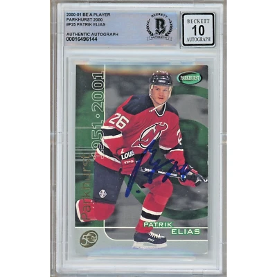 Patrik Elias Firmado 2000-01 Parkhurst #P25 BAS Losa Devils NHL Automático Foto 1 de 4