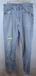 Vintage LL Bean Mens Double L Natural Fit Light Blue Denim Jeans 32x31 90s Relax - Picture 1 of 20