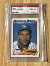 1989 Topps Future Star Gary Sheffield #343 PSA 10 GEM MT Rookie RC