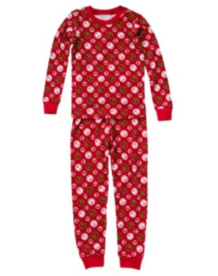 Nuevo con etiquetas talla 3 GYMBOREE Crazy8 fotos de vacaciones signos de paz rojo verde pijama gimmies  Foto 1 de 1