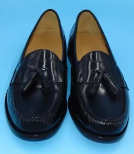 Cole Haan Men's Pinch Tassel Style Loafers Black Leather Size 11.5 Retail $250 - Picture 1 of 12