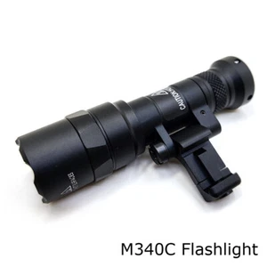500 Lumen LED Flashlight Super Bright Torch M340C Tactical Lamp W/ Switch & Cap - Picture 1 of 20