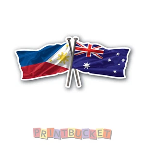 Philippines & Aussie flag sticker 180mm quality water & fade proof vinyl - Picture 1 of 1
