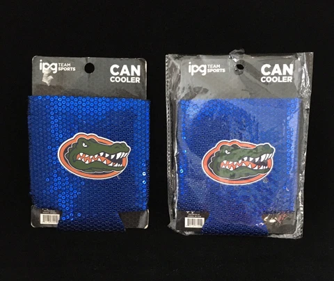 2 Florida Gators Can Cooler Blue Sequins IPG Sports Officially Licensed USA Cover