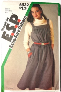 Women's Dress Sewing Pattern Size 10 12 14 Simplicity 6532 Jumper Uncut New - Picture 1 of 2