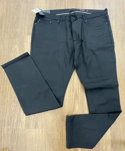 $198 John Varvatos Men's Wight Skinny Straight Jeans in Jet Black Size:42 - Picture 1 of 6