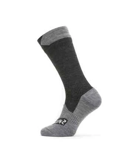 Calcetín Sealskinz Raynham impermeable para todo clima longitud media - negro/gris margata - Imagen 1 de 2