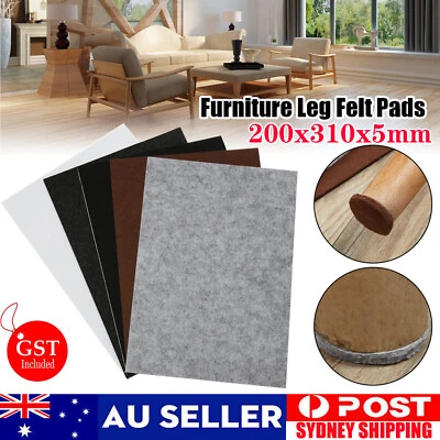 5MM Thick Felt Pad Sheet Furniture Floor Protector Pads Self Adhesive A4 Sheet - image 1 of 4