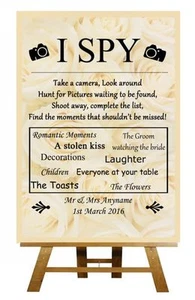 Cartel/póster de boda personalizado Roses I Spy Take A Photo - Imagen 1 de 8