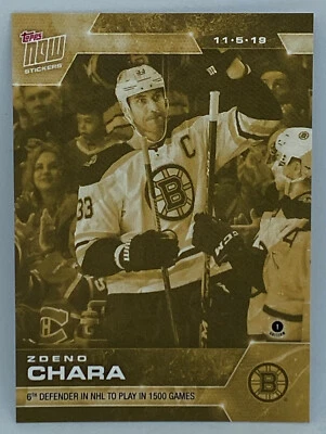 2019-20 Topps Now NHL Zdeno Chara #41G Gold Sticker - Image 1 of 2