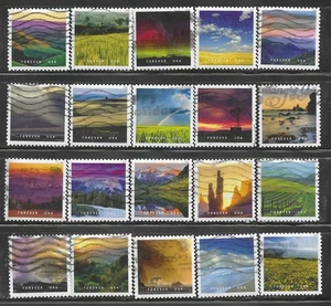 US Sc# 5298a-t O BEAUTIFUL SET of 20 USED STAMPS OFF PAPER SOUND - Picture 1 of 1