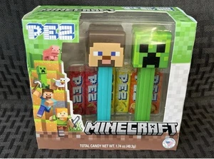 MINECRAFT - Juego de regalo dispensador de PEZ - STEVE y CREEPER - Listo para enviar ~NUEVO - Imagen 1 de 2