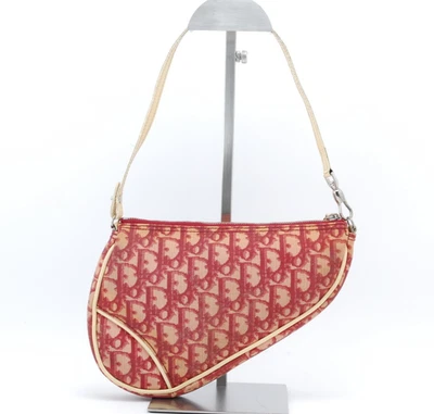 Christian Dior Saddle Pouch Bag Red Trotter PVC Vintage Shoulder bag handbag - Image 1 of 4