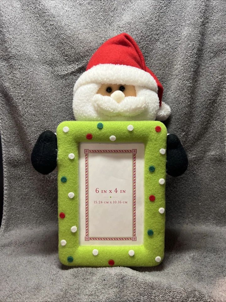 Plush Santa Photo Holder of your Christmas Memories 4x6 frame - Image 1 of 1