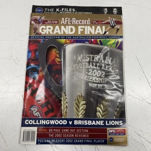 ORIGINAL RETRO AFL Football Footy Grand Final Record 2002 Brisbane Collingwood - Imagen 1 de 10