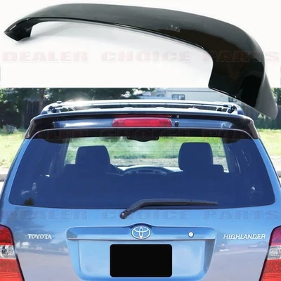 For 2001-05 06 2007 Toyota Highlander Factory Style Roof Spoiler GLOSS BLACK - Image 1 of 4
