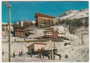CERVINIA - AOSTA - STAZIONE SKILIFT CHAPELLETTE E ALBERGHI - VIAGG. 1958 -31347- - Picture 1 of 1