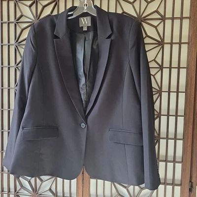 Blazer Worthington Para Mujer 18 Negro Rayón Mezcla Poliéster Academia Carrera Oficina Foto 1 de 4