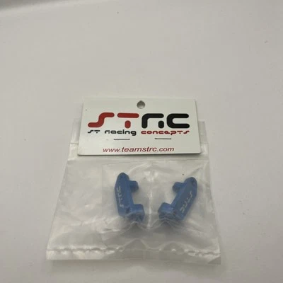 STRC ST2432B BLUE ANODIZED CASTER BLOCKS for TRAXXAS DRAG SLASH  /  BANDIT 2wd - Image 1 of 3