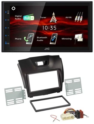 JVC USB Bluetooth MP3 DAB 2DIN Autoradio für Isuzu D-Max ab 2012 dunkelgrau - Bild 1 von 4