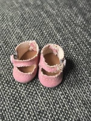 Zapatos rosas Madame Alexander Kins 1953 cosidos en la parte superior Foto 1 de 2