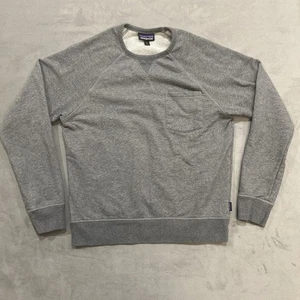 Patagonia Mahnya Crewneck Men’s Small Gray Sweatshirt Fleece - Picture 1 of 8