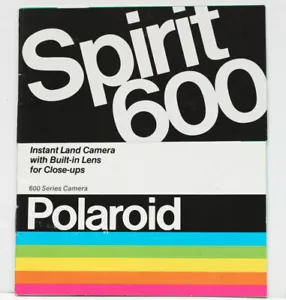 Polaroid Spirit 600 Camera Manual Guide Instructions English 1980s - Picture 1 of 3