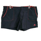 Adidas Womens Sz Xl Shorts Blue Pink Trim Pockets Cinch Waist Athletic