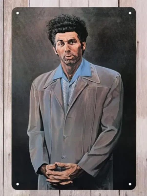 Seinfeld El Kramer Pintura 8x12" Letrero de Metal ¡Un hombre-niño llorando por amor! Foto 1 de 4