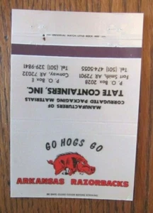 FOOTBALL MATCHBOOK COVER 1980 ARKANSAS RAZORBACKS SCHEDULE (FORT SMITH & CONWAY) - Picture 1 of 2