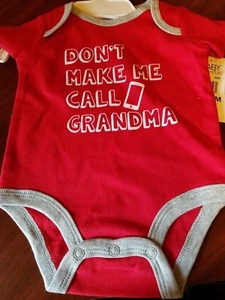 INFANT BABY ESSENTIALS DON'T MAKE ME CALL GRANDMA SIZE 3 MONTHS BODYSUIT NWT - Picture 1 of 6