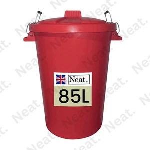 85L Extra Large Plastic Dustbin with Clip Locking Lid for Rubbish Recycling - Picture 1 of 39