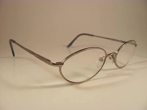 Monturas de gafas Bulova Vienna Periwinkle plateadas titanio borde completo ovaladas RX - Imagen 1 de 6