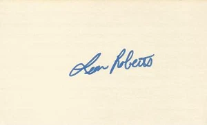 Leon Roberts autographed 3 x 5 index card MLB Guaranteed to Pass - Picture 1 of 1