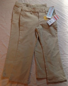 New! Lot Of Kids' School Uniform Pants Size 4, 2 Pairs, Beige, Cat & Jack Target - Picture 1 of 6