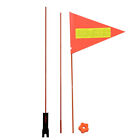 6Ft Bike Safety Flag With Fiberglass Pole - Bicycle Trailer Safety Flag