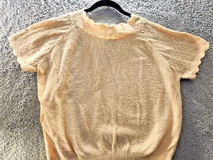 Suéter Turning Point para mujer 2X/22W tejido melocotón festoneado Cottagecore modesto - Imagen 1 de 11