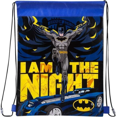 Batman Groß Kordelzug Sporttasche 43.2cm X 33cm (44cm x 33cm)