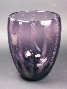 4- Portmeirion Hand Blown Bubbleglass Purple Amethyst Drinking Glasses Barware - Picture 1 of 9