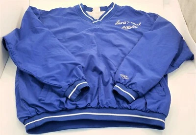 Chaqueta cortavientos vintage Rawlings para hombre XL azul cuello en V pulóver golf deportes Foto 1 de 4