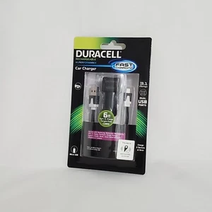 Duracell High Performance Fast Charging Dual USB Car Charger Pro198 With 6' Cord - Picture 1 of 3