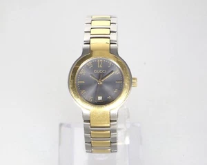 Gucci 26mm 8900L Esfera Gris Fecha Zafiro Dos Tonos Damas Cuarzo Suizo - Imagen 1 de 6