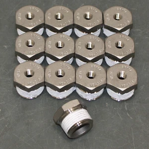 (13) Hex Reducer Bushings 4452K293, 1" x 1/8" NPT, 316 Stainless Steel Class 150 - Picture 1 of 6